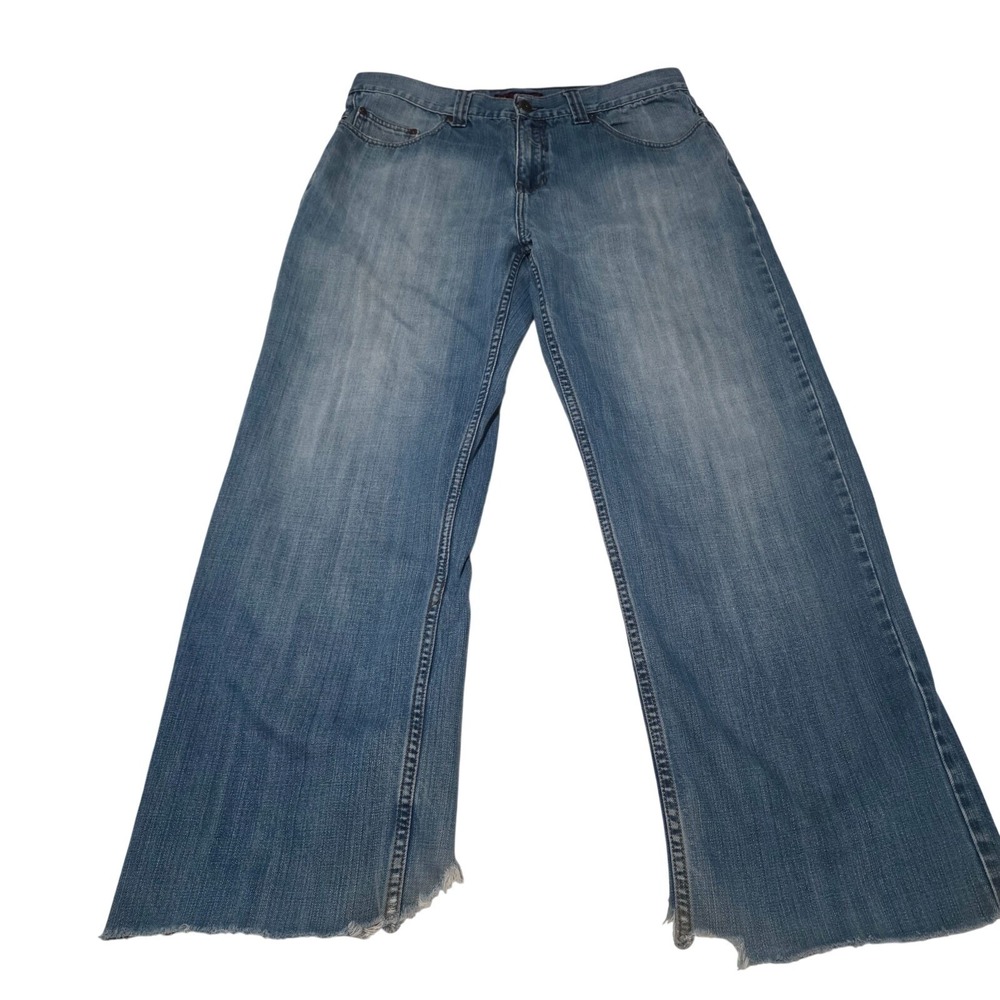 Anchor Blue Jeans Mens 34x32 Blue Denim Loose Fit Baggy Straight Leg Medium Wash